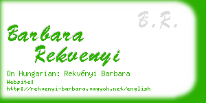barbara rekvenyi business card